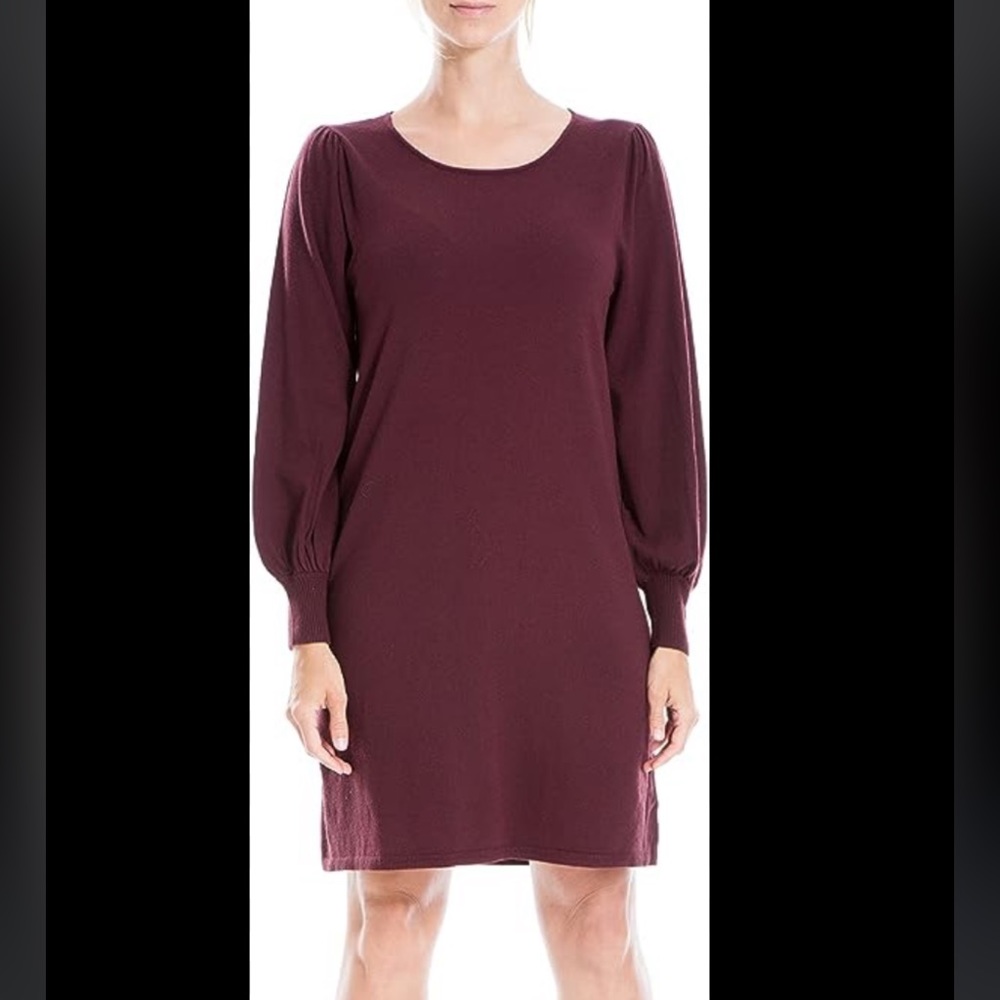 NWT Max Studio Sweater Dress Size Small in Wine